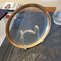 Decorative Glass Plate W/ Holder
