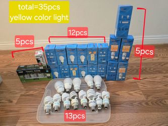 35 Piece OptoLight and Feit Electric Light Bulb Lot