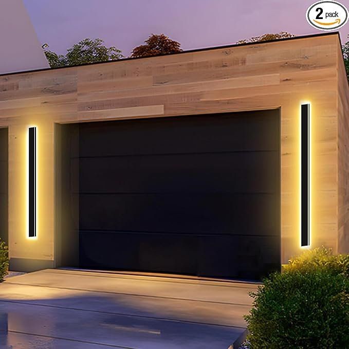 47inch modern exterior wall sconces (warm white) x3