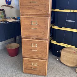 Wood File Cabinet 
