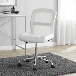 Mainstays Mid-Back, Vinyl Mesh Task Office Chair, White