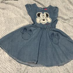 Minnie Mouse Denim Dress Size 5t
