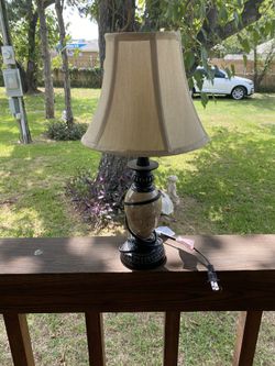 Small night stand lamp with shade