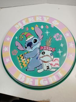 Disney Lilo & Stitch Christmas Cookie Tin