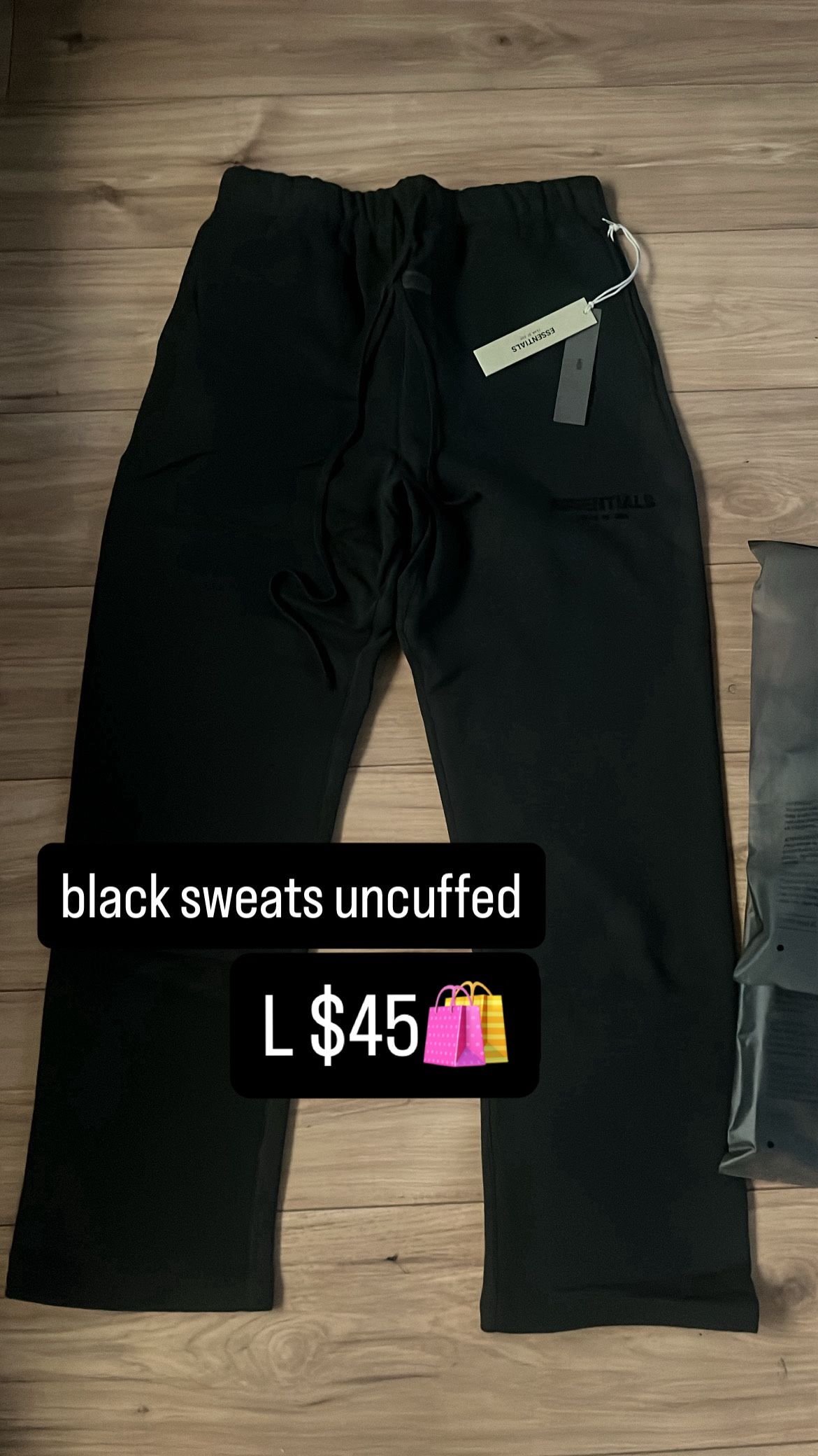 black essential sweats