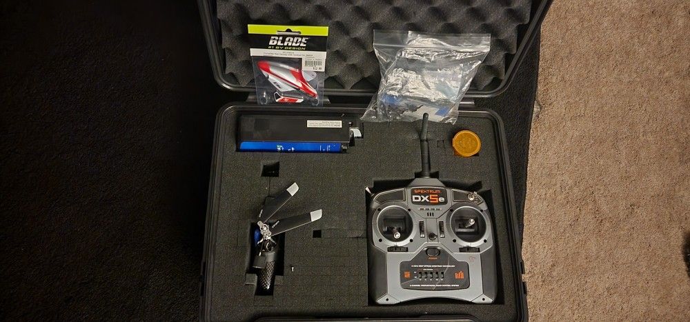 Blade mSr RC Heli With Upgrades, Tx, Spare Parts, Hard Case, Extras