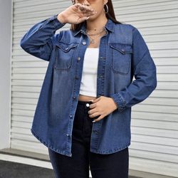 Plus size denim shirt * Porch pick up only”