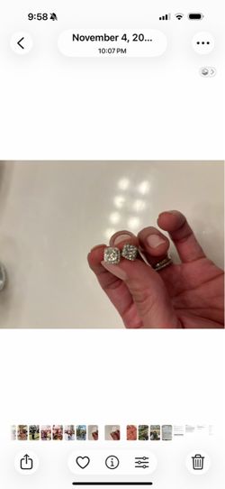 14k white gold Diamond earrings