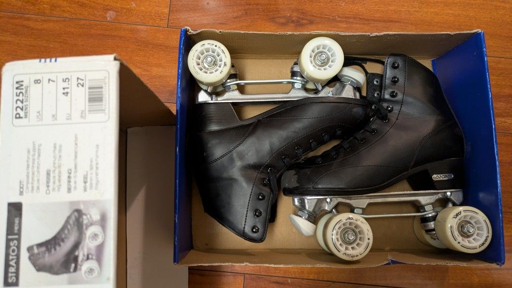 Black Quad Roller Skates