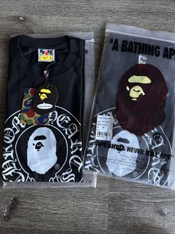 Black Chrome Heart Bape Tees
