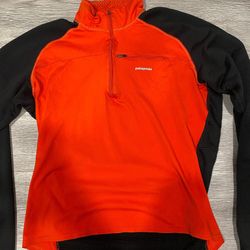 Patagonia TechFace Jacket Pullover Waffle Grid Fleece 1/2 Zip R1 Red Medium
