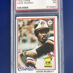1978 Topps Eddie Murray Rookie Baseball Card Graded PSA 7
