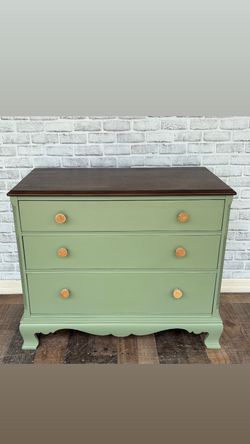 Vintage Large Sage Nightstand or dresser