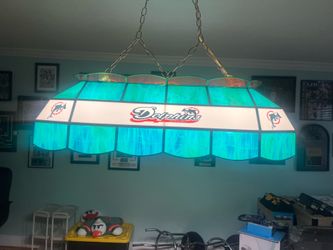 Miami Dolphins Tiffany pool table light Miami Dolphins Tiffany pool table light