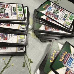 Pokémon Code Cards TCG - 75 Total