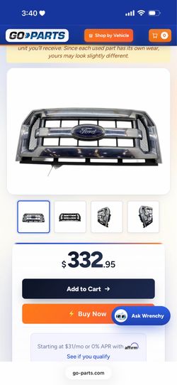 2015 - 2017 Ford F-150 Chrome 3-Bar Grille
