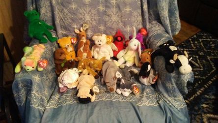 beanie babies . Some rare .