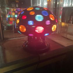 Set of 2 LED Mushroom Disco Lights – 1 Corded + 1 Battery Powered!