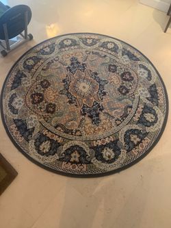 Blue print NAIN COLLECTION AREA RUG ROUND  5feet & OVAL