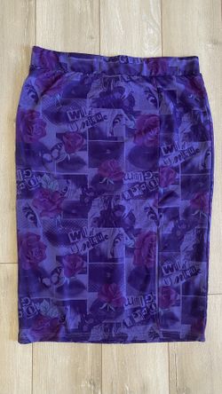 Torrid Purple Graphic Pencil Skirt