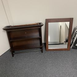 Bathroom Vanity Mirror And Towel Holder 