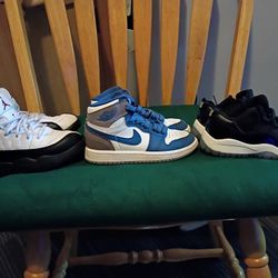 TOTAL OF (3) Pair Of Kids Shoes All Nike Air Jordans (Size:11-C)