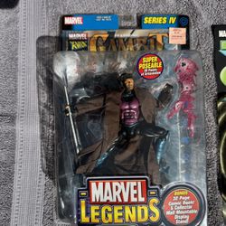 marvel legends X-Men Gambit Series 4 Toy Biz Action Figure w/ Comic Book New NIB