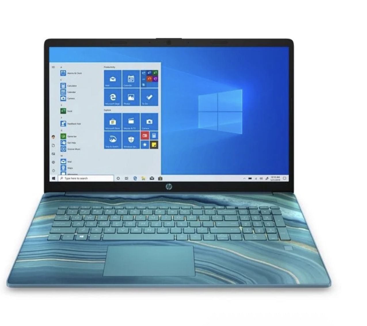 NEW!! HP 17" touch laptop with an Intel i5 processor, 12GB of RAM, and a 512GB SSD in a "Teal