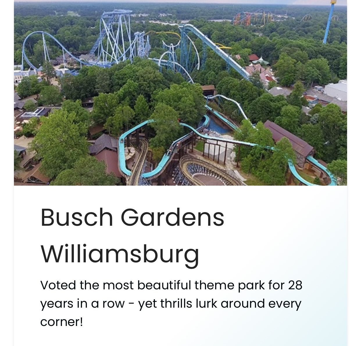 Busch Gardens Williamsburg And Water Country Park Tickets 