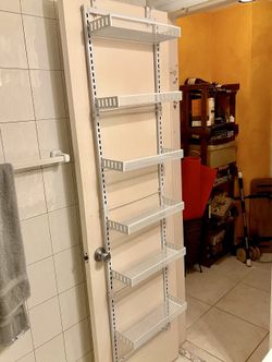 6 Tier Over the Door Pantry/BR Storage: 17”W x 6”D x 67”H
