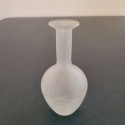 Bud Vase - Crackle Glass 5"