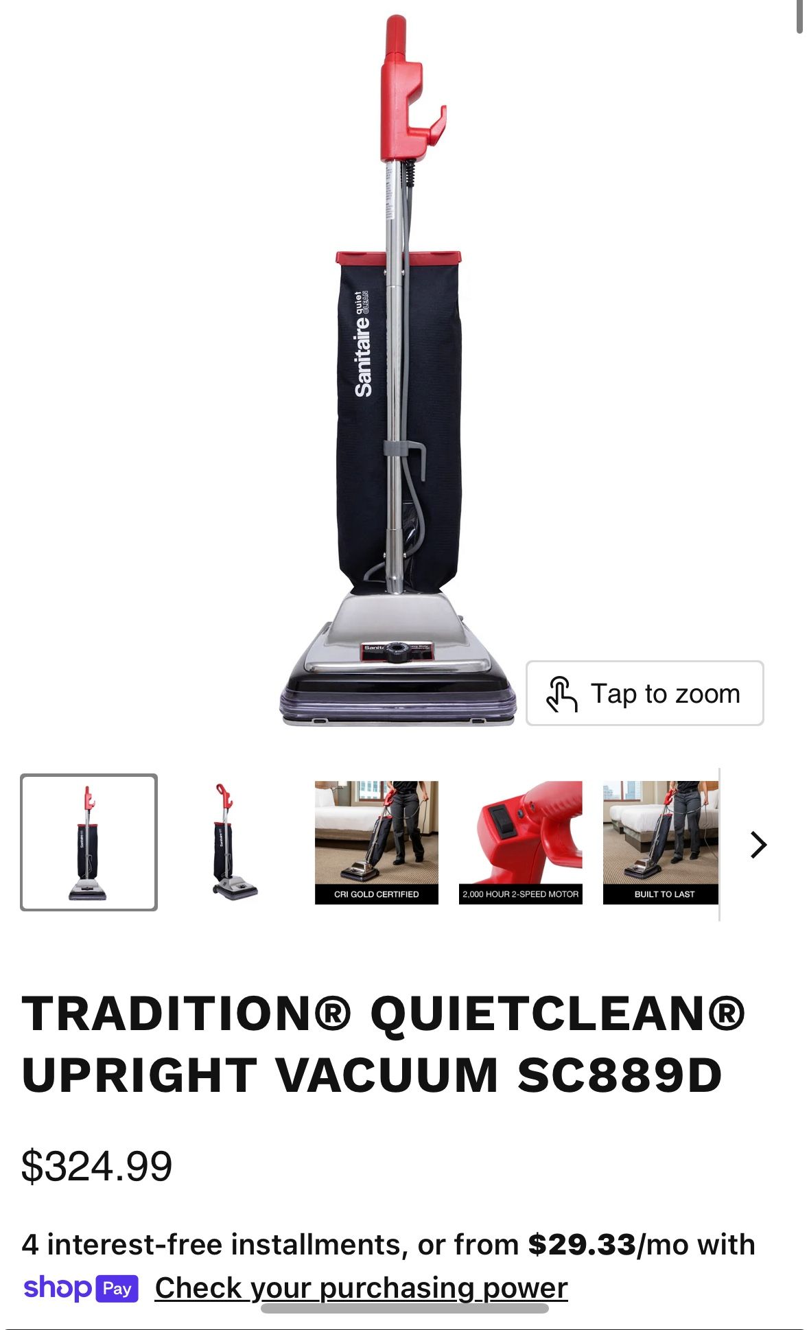 Sanitaire Commercial Vacuum