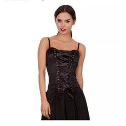 Spirit halloween Black Front Lace-Up Corset - Black size is 1x