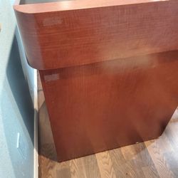 floor-standing wooden lectern