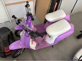 Two Razor pocket mod scooters