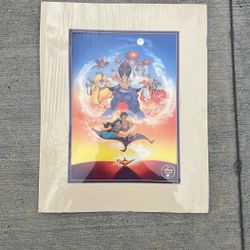 Collectible Disney, Memorabilia, Disney’s Aladdin Wall Art Lithograph