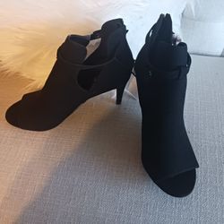 Black Suede Booties 
