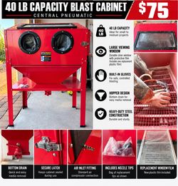 Floor Blast Cabinet - 40 lb Capacity