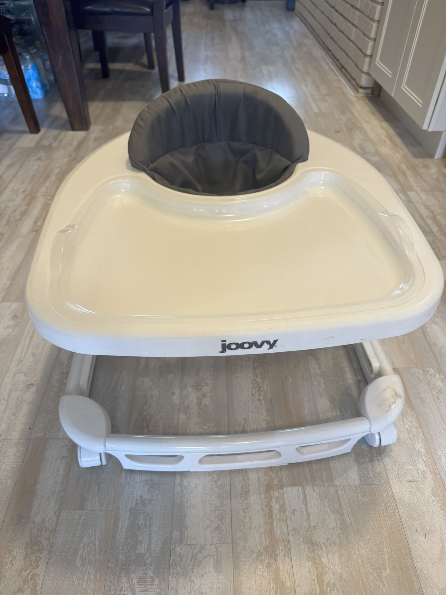 Joovy Spoon Baby Walker with Dishwasher Safe Tray Insert Charcoal