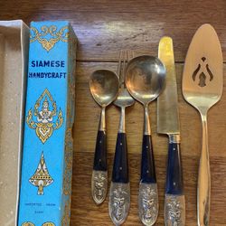 Vintage Gold Silverware Set- From The Orient