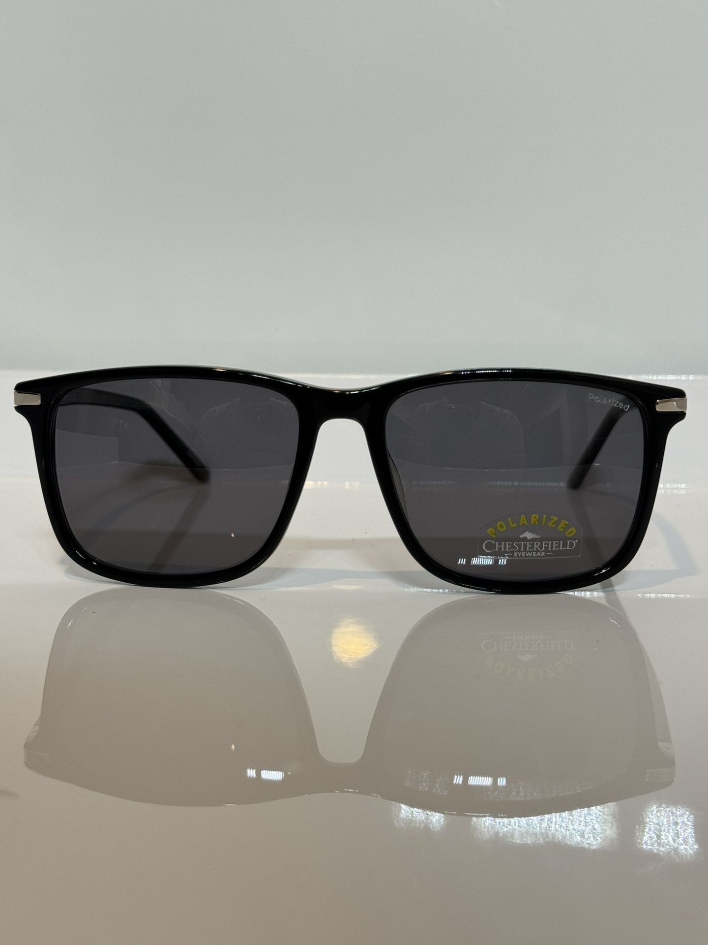 New Chesterfield 10S Black Acetate Polarized Men's Sunglasses