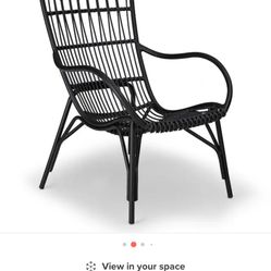 Medan 25" Outdoor Lounge Chair - Black