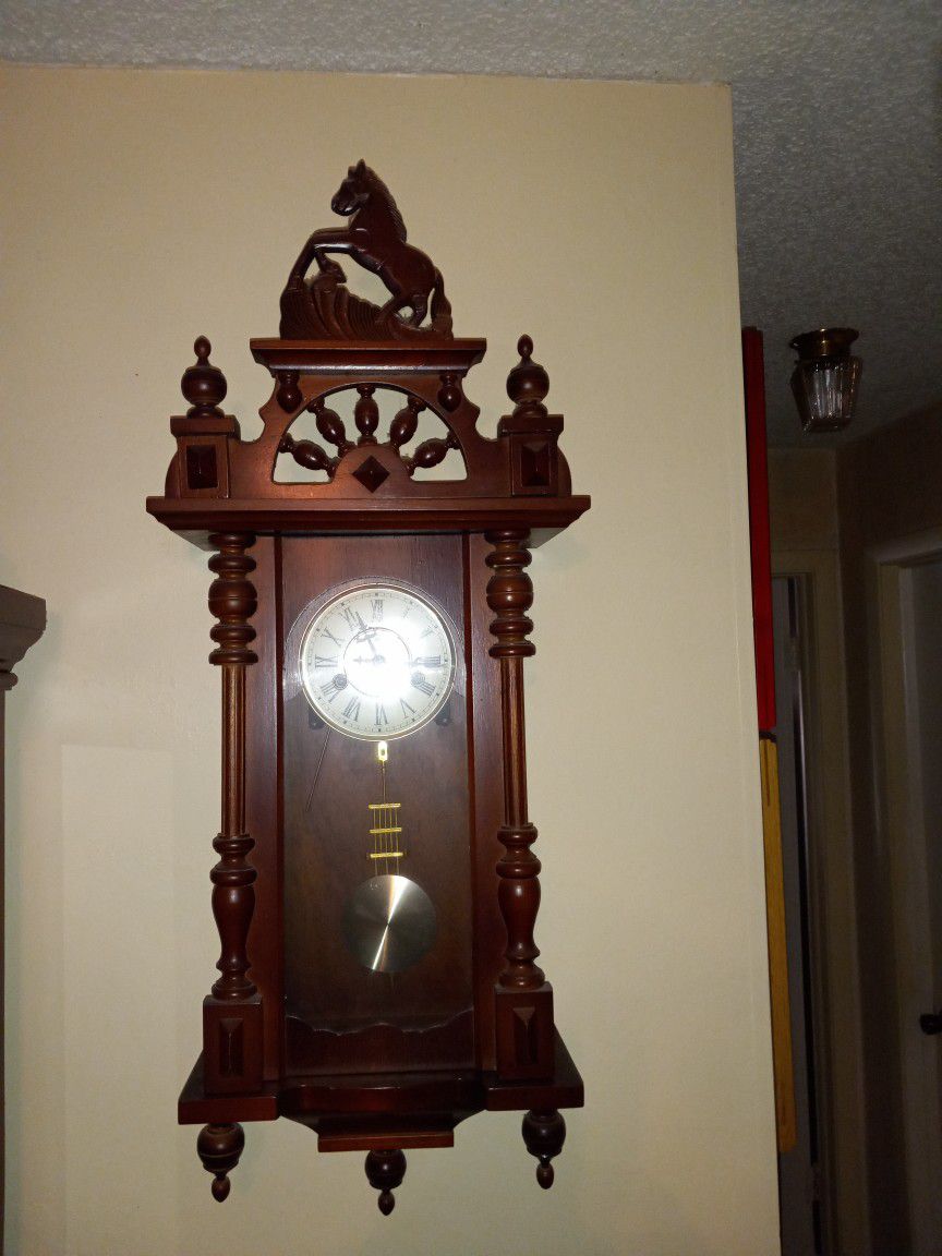 Wood Horse Wall Clock