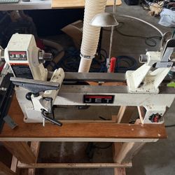 JET Mini Wood Lathe + Pen Press – Bench-Top Woodturning Setup