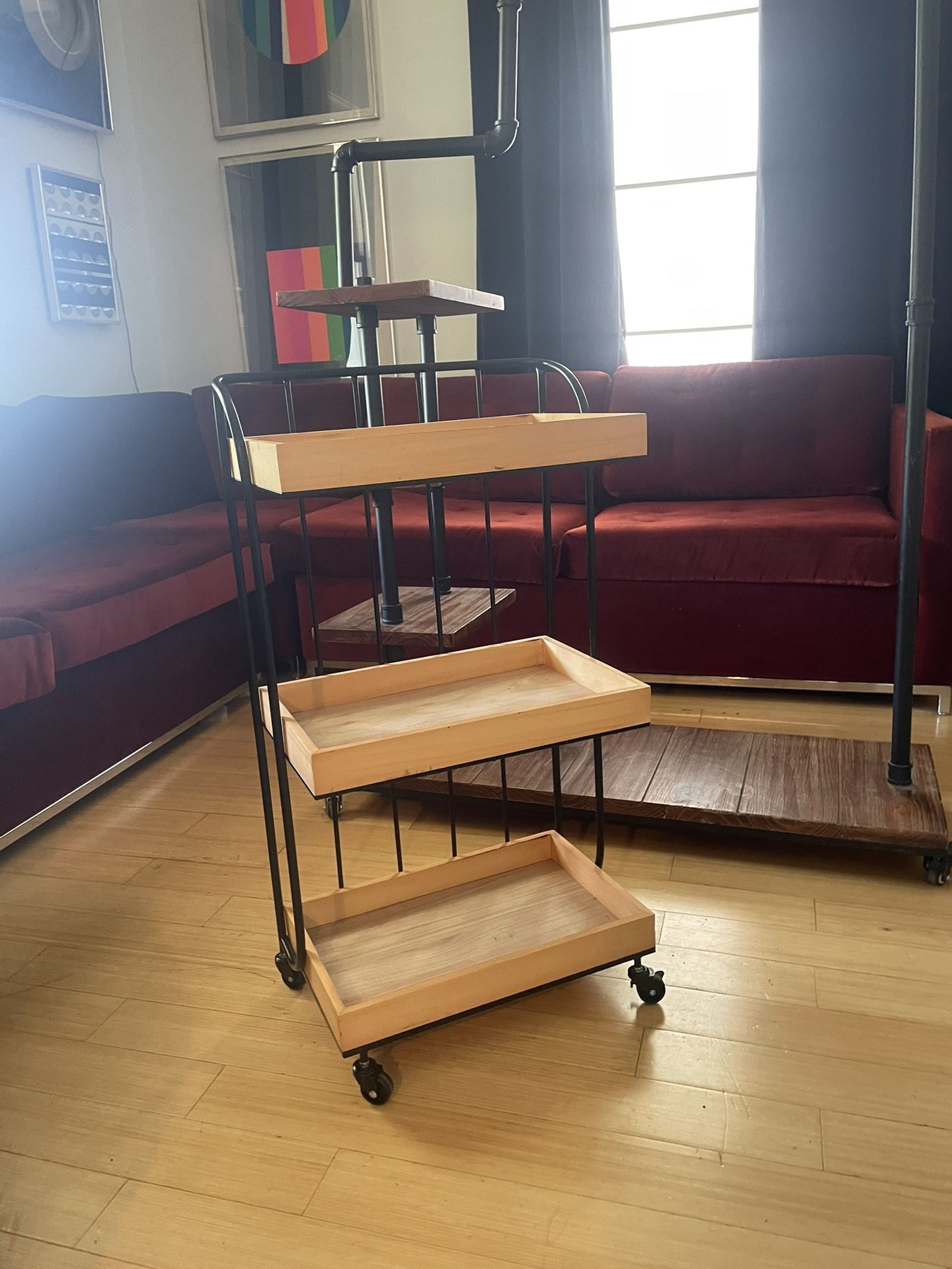 Rolling Cart With Shelves 
