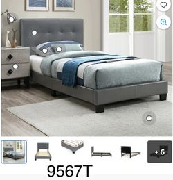 Gray, Brown, Pink, Black Nice TWIN Bed Sale…  With Nice  Mattress 📍 