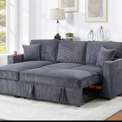 ✅️✅️Convertible Sectional W/ Cup Holder & W/ USB Port✅️✅️