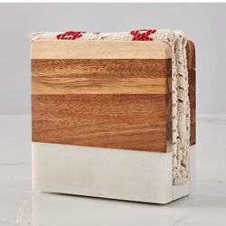 Marble Wood Napkin Holder