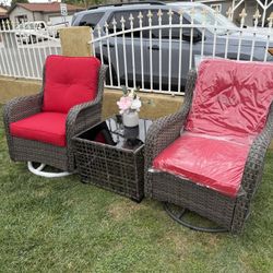 Brand New Patio Outdoor Swivel Chairs 