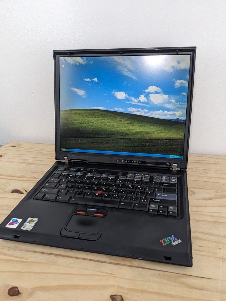 IBM ThinkPad T42 15" Vintage Windows XP Pentium M 1.7GHz 1.5GB RAM 256GB SSD